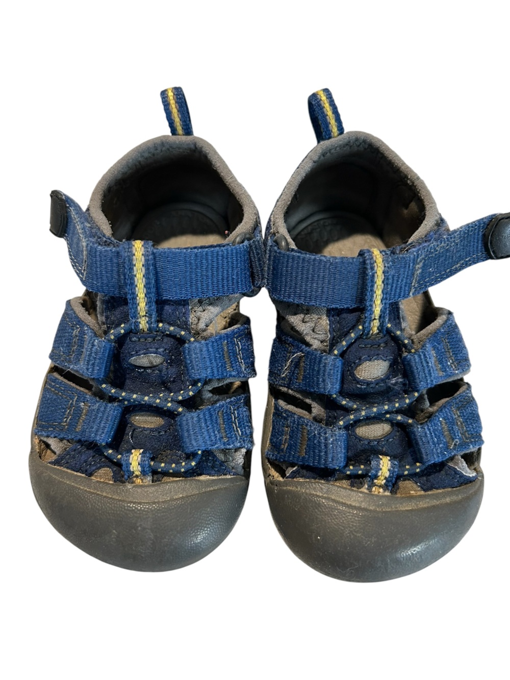 Keen Kids Navy Blue and Yellow Strap Closed-Toe Sandals